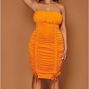 Orange strapy dress